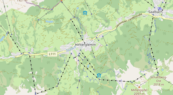 Wanderhotel auf Karte