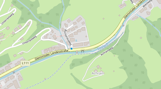 Wanderhotel auf Satellitenbild