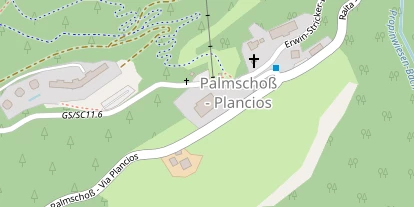 Wanderhotel auf Satellitenbild