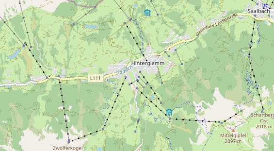 Wanderhotel auf Karte