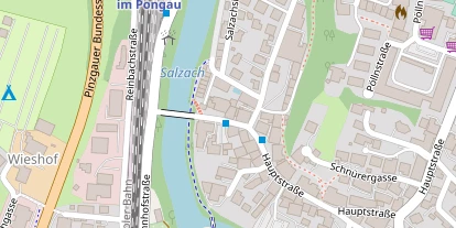 Wanderhotel auf Satellitenbild