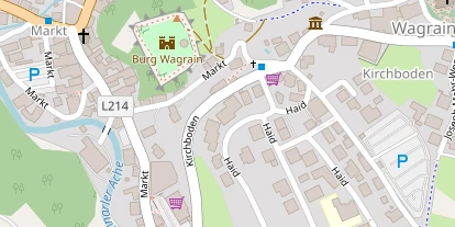 Wanderhotel auf Satellitenbild