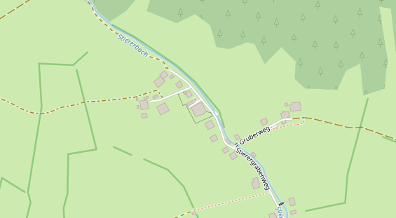 Wanderhotel auf Satellitenbild