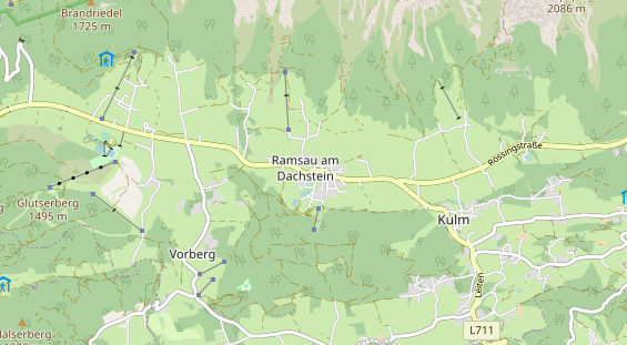 Wanderhotel auf Karte
