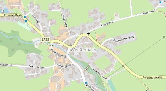 Wanderhotel auf Satellitenbild