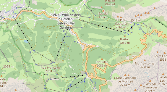 Wanderhotel auf Karte