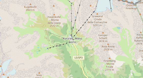 Wanderhotel auf Karte