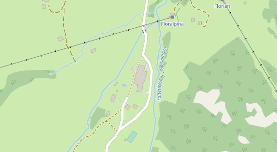 Wanderhotel auf Satellitenbild