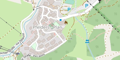 Wanderhotel auf Satellitenbild