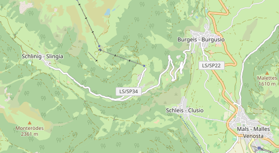 Wanderhotel auf Karte