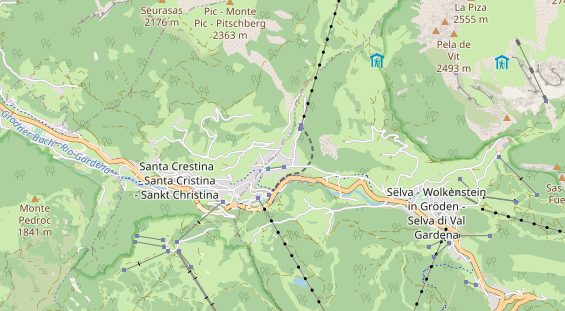 Wanderhotel auf Karte