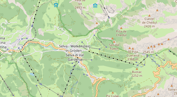 Wanderhotel auf Karte