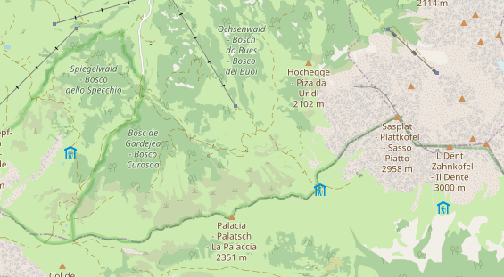 Wanderhotel auf Karte