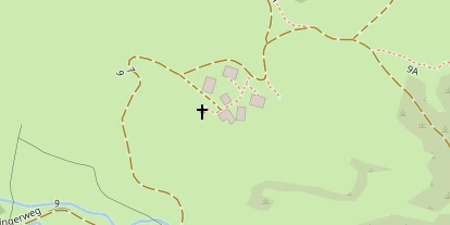 Wanderhotel auf Satellitenbild