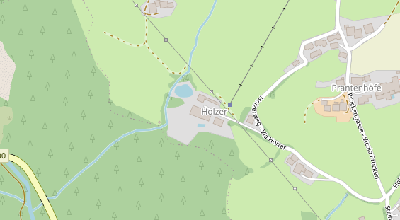 Wanderhotel auf Satellitenbild