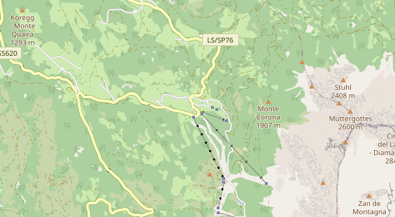 Wanderhotel auf Karte