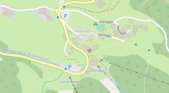 Wanderhotel auf Satellitenbild