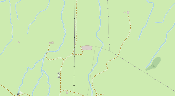 Wanderhotel auf Satellitenbild