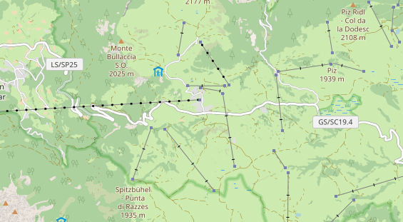 Wanderhotel auf Karte