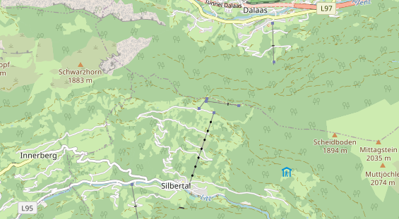 Wanderhotel auf Karte