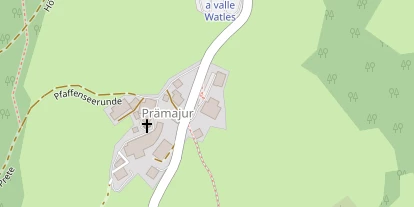 Wanderhotel auf Satellitenbild