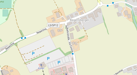 Wanderhotel auf Satellitenbild