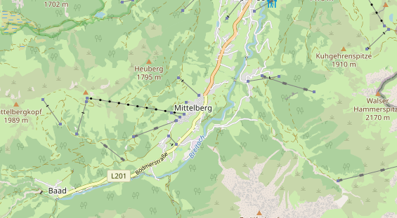 Wanderhotel auf Karte