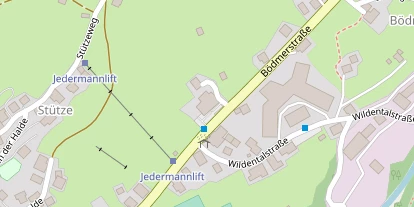 Wanderhotel auf Satellitenbild