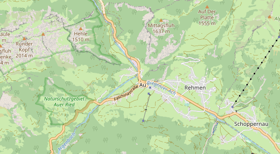 Wanderhotel auf Karte