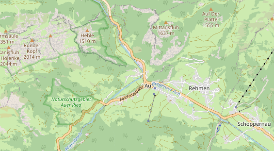 Wanderhotel auf Karte