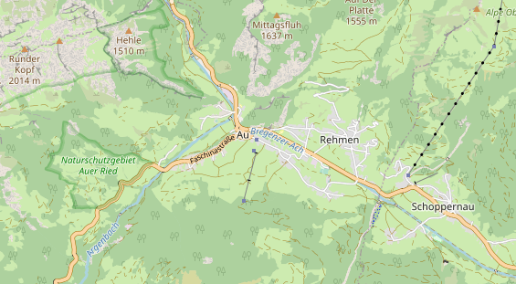 Wanderhotel auf Karte