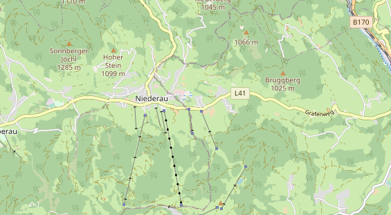 Wanderhotel auf Karte