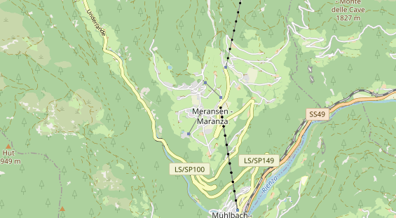 Wanderhotel auf Karte