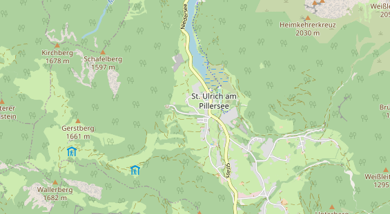 Wanderhotel auf Karte