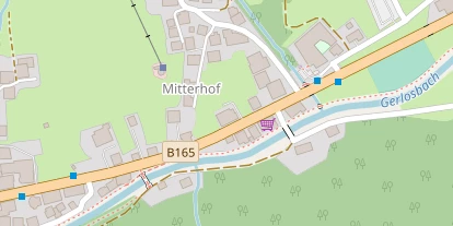 Wanderhotel auf Satellitenbild