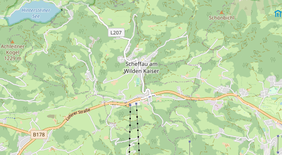 Wanderhotel auf Karte