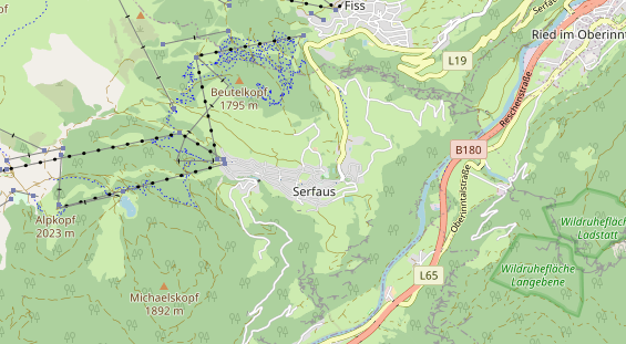 Wanderhotel auf Karte