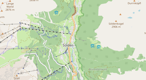 Wanderhotel auf Karte