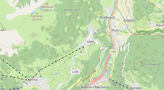 Wanderhotel auf Karte