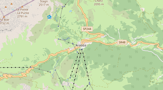 Wanderhotel auf Karte