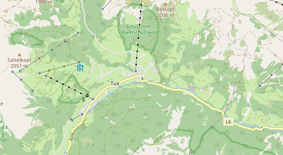 Wanderhotel auf Karte