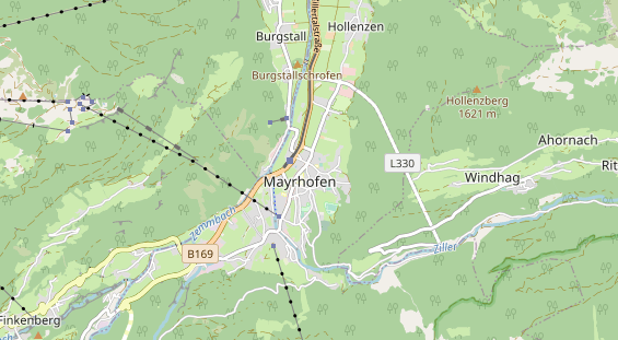 Wanderhotel auf Karte