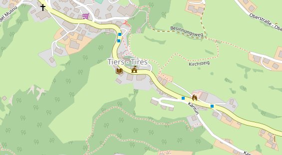 Wanderhotel auf Satellitenbild