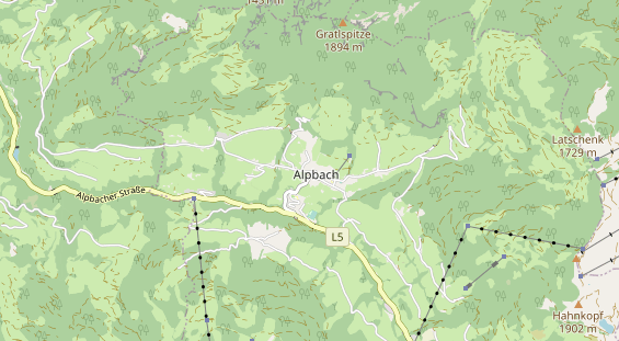 Wanderhotel auf Karte