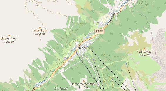 Wanderhotel auf Karte