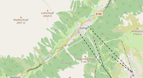 Wanderhotel auf Karte