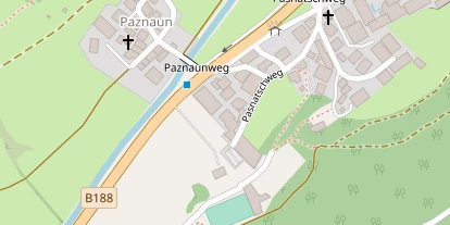 Wanderhotel auf Satellitenbild