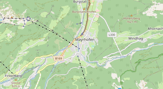 Wanderhotel auf Karte