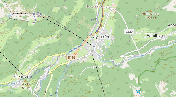 Wanderhotel auf Karte