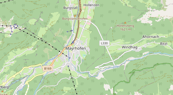 Wanderhotel auf Karte